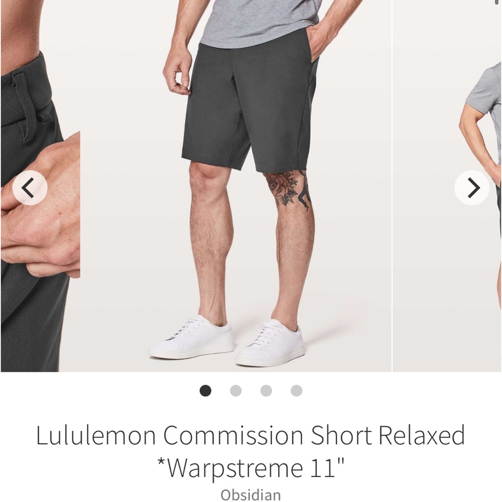 Lululemon Commission Short Relaxed Warpstreme 11" sz-33
Obsidian color